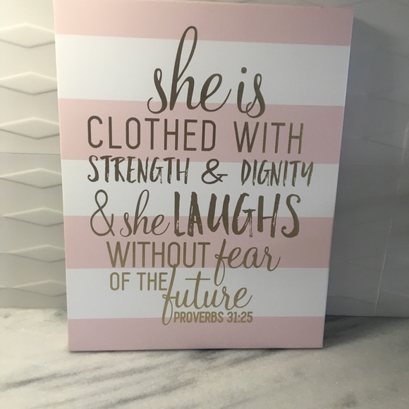 Word Art “She is Clothed With Strength & Dignity.. - Picture 1 of 7